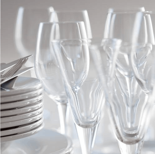 Fine dining glassware
